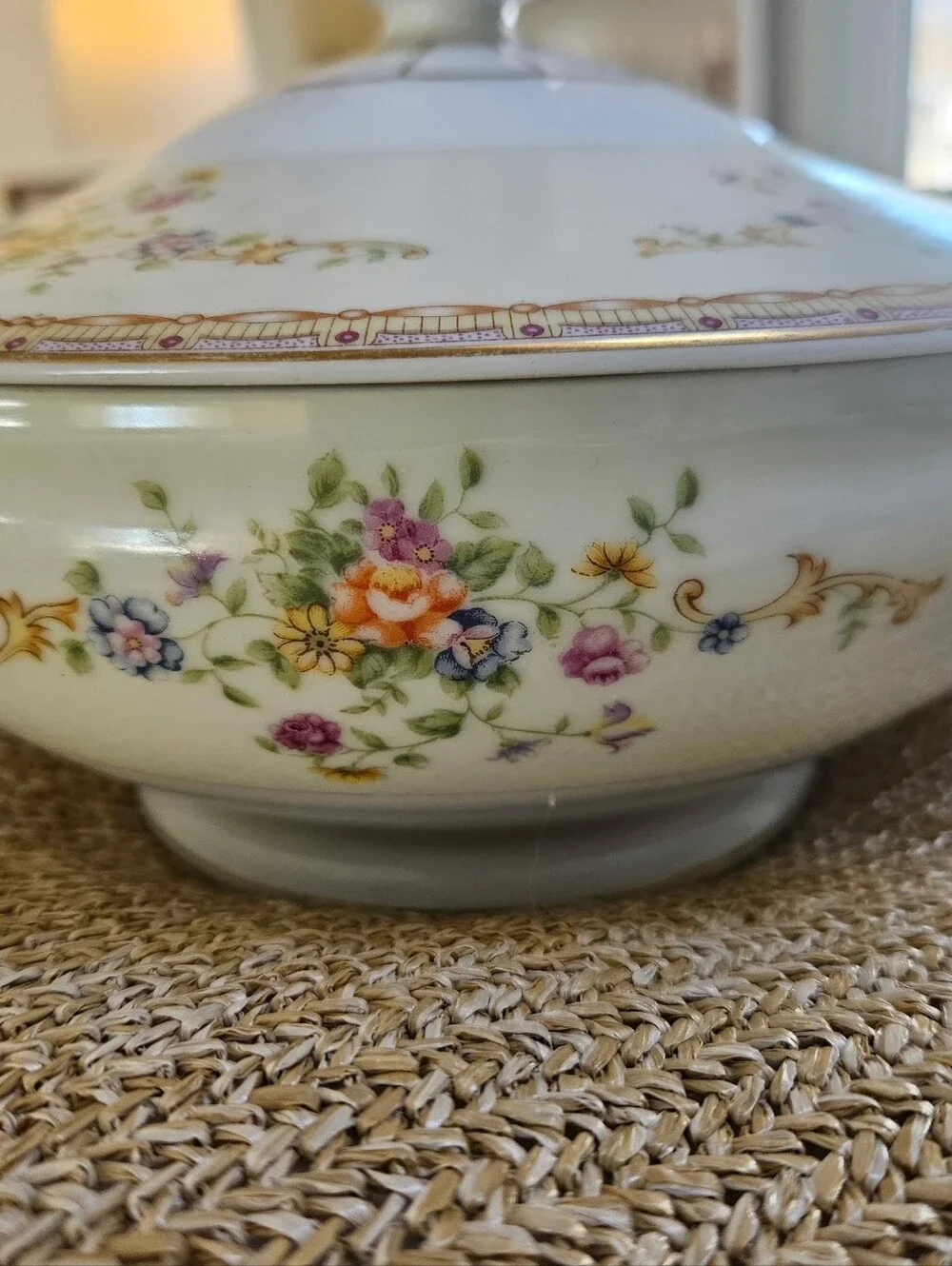 Vintage Mico Ware Covered Serving Bowl